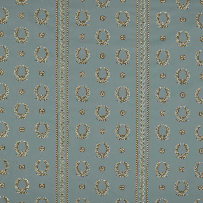 Tissu Jacquard Empire Mass Na Bleu Casal