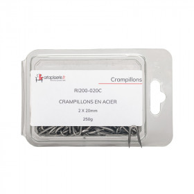 Crampillon acier Ø2 x 20 mm - 250g