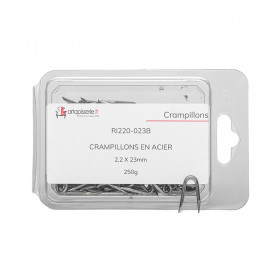 Crampillon acier Ø2,2 x 23 mm - 250gr