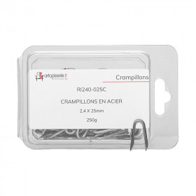 Crampillon acier Ø2,4 x 25 mm - 250gr