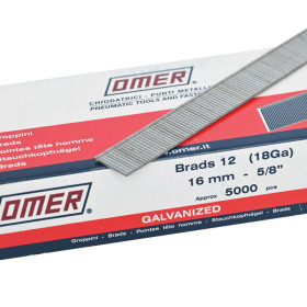 Boite de 5000 finettes clous OMER brads 12 - 16mm