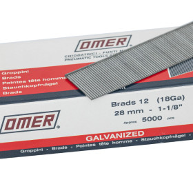 Boite de 5000 finettes clous  OMER brads 12 - 28mm