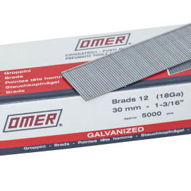 Boite de 5000 finettes clous OMER brads 12 - 30mm