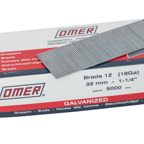 Boite de 5000 finettes clous OMER brads 12 - 32mm