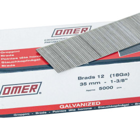 Boite de 5000 finettes clous OMER brads 12 - 35mm