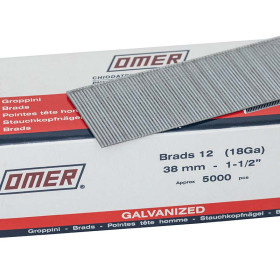 Boite de 5000 finettes clous OMER brads 12 - 38mm