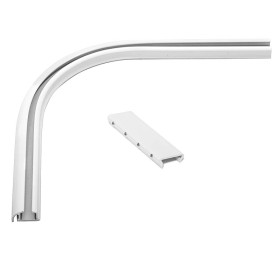 Coude extérieur pour rail DS blanc 40x40cm avec raccord