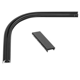 Coude extérieur pour rail DS noir 40x40cm avec raccord