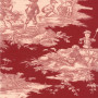 Toile de Jouy Histoire d'Eau fraise Thevenon 280 cm