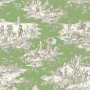 Toile de Jouy Histoire d'Eau vert pistache Thevenon 280 cm