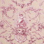 Toile de jouy Ludivine rose poudre Thevenon 280 cm