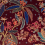 Tissu fleuri Bibi Velours bordeaux Thevenon