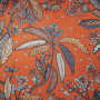 Tissu fleuri Bibi Velours orange sanguine Thevenon