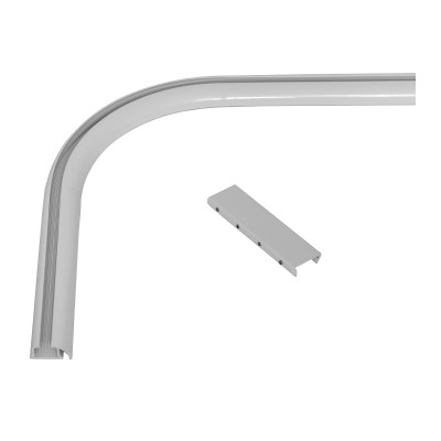 Coude intérieur pour rail DS blanc 40x40cm avec raccord