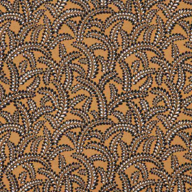 Tissu végétal Blush noir camel Thevenon