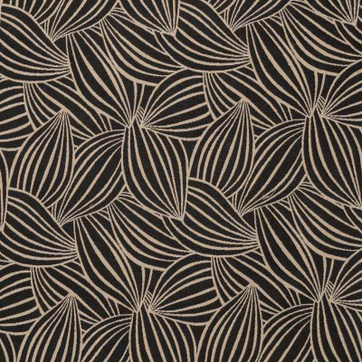 Jacquard Cacao ficelle noir Thevenon