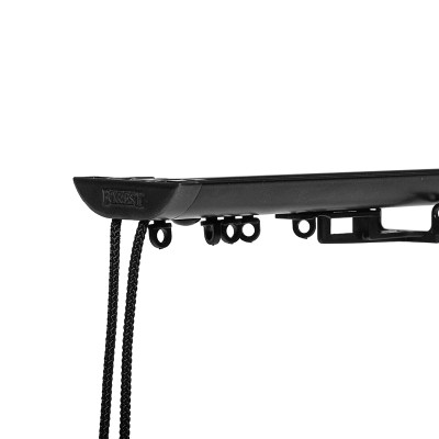 Rail rideau DS XL à corde noir sur mesure Forest de 191 cm à 290 cm