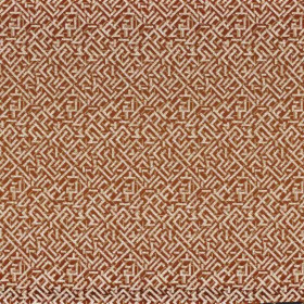 Tissu jacquard Trait d'Union terracotta Casamance