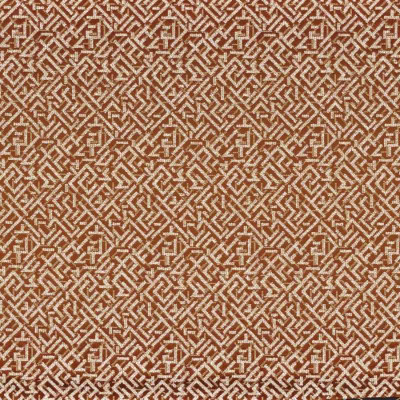 Tissu jacquard Trait d'Union terracotta Casamance