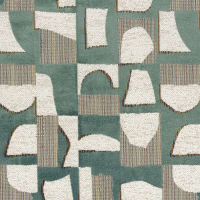 Tissu jacquard velours Hymne celadon Casamance