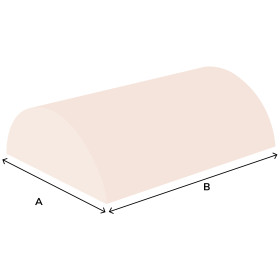 Demi cylindre de mousse Haute Résilience 35 kg sur mesure - Épaisseur personnalisée