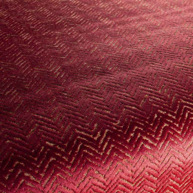 Tissu velours géométrique Velveto cerise 11 Jab