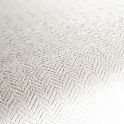 Tissu velours géométrique Velveto blanc 70 Jab