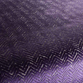 Tissu velours géométrique Velveto raisin 80 Jab