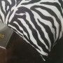 Tissu velours safari zebra rose Froca