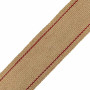 Sangle jute à rayures rouges 85 mm - 25 mètres