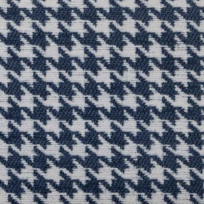 Tissu pied de poule Robin bleu atlantique Froca