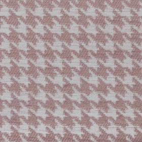 Tissu pied de poule Robin rose Froca