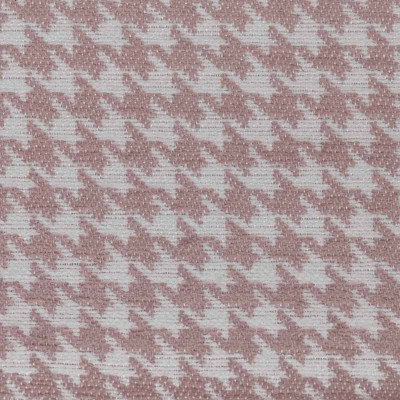 Tissu pied de poule Robin rose Froca