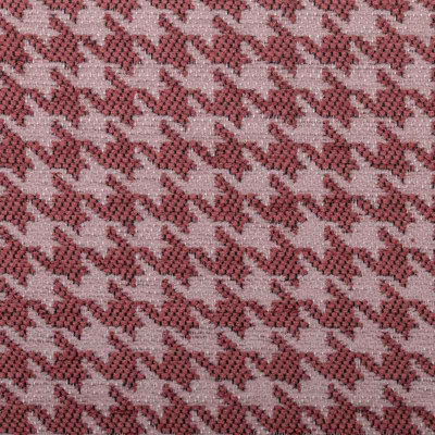 Tissu pied de poule Robin rose bonbon Froca