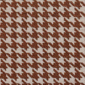 Tissu pied de poule Robin caramel Froca