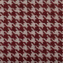 Tissu pied de poule Robin rouge Froca