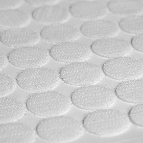 Pastilles scratch autocollant blanc Ø20mm - Crochet