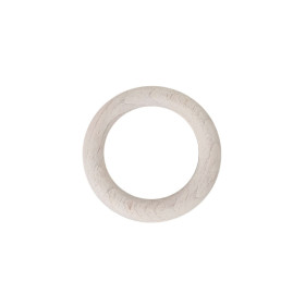 10 anneaux rideau en bois blanc cérusé ø38 mm