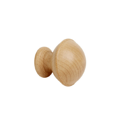 Embout anglais bois Ø35 mm naturel verni, lot de 2