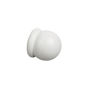 Embout rustique bois Ø35 mm blanc, lot de 2