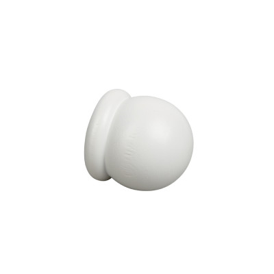 Embout rustique bois Ø28 mm blanc, lot de 2