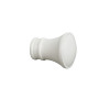 Embout pommeau bois Ø20 mm blanc, lot de 2