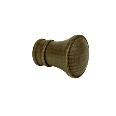 Embout pommeau bois Ø20 mm teinte chêne, lot de 2