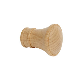 Embout pommeau bois Ø20 mm naturel verni, lot de 2