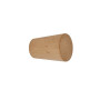 Embout pommeau ø28mm bois naturel verni, lot de 2