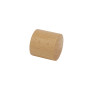 Embout bouchon ø28mm bois naturel verni, lot de 2