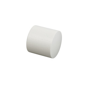 Embout bouchon bois Ø20 mm blanc, lot de 2