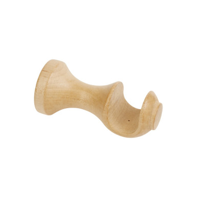 Support ouvert ø28mm bois naturel verni 85mm