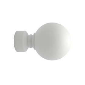 Embout boule Ø28 mm blanc grainé