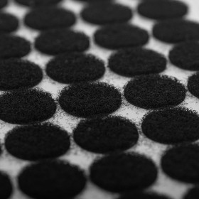 Pastilles scratch autocollant noir Ø20mm - Velours